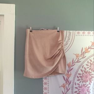 Suede skirt